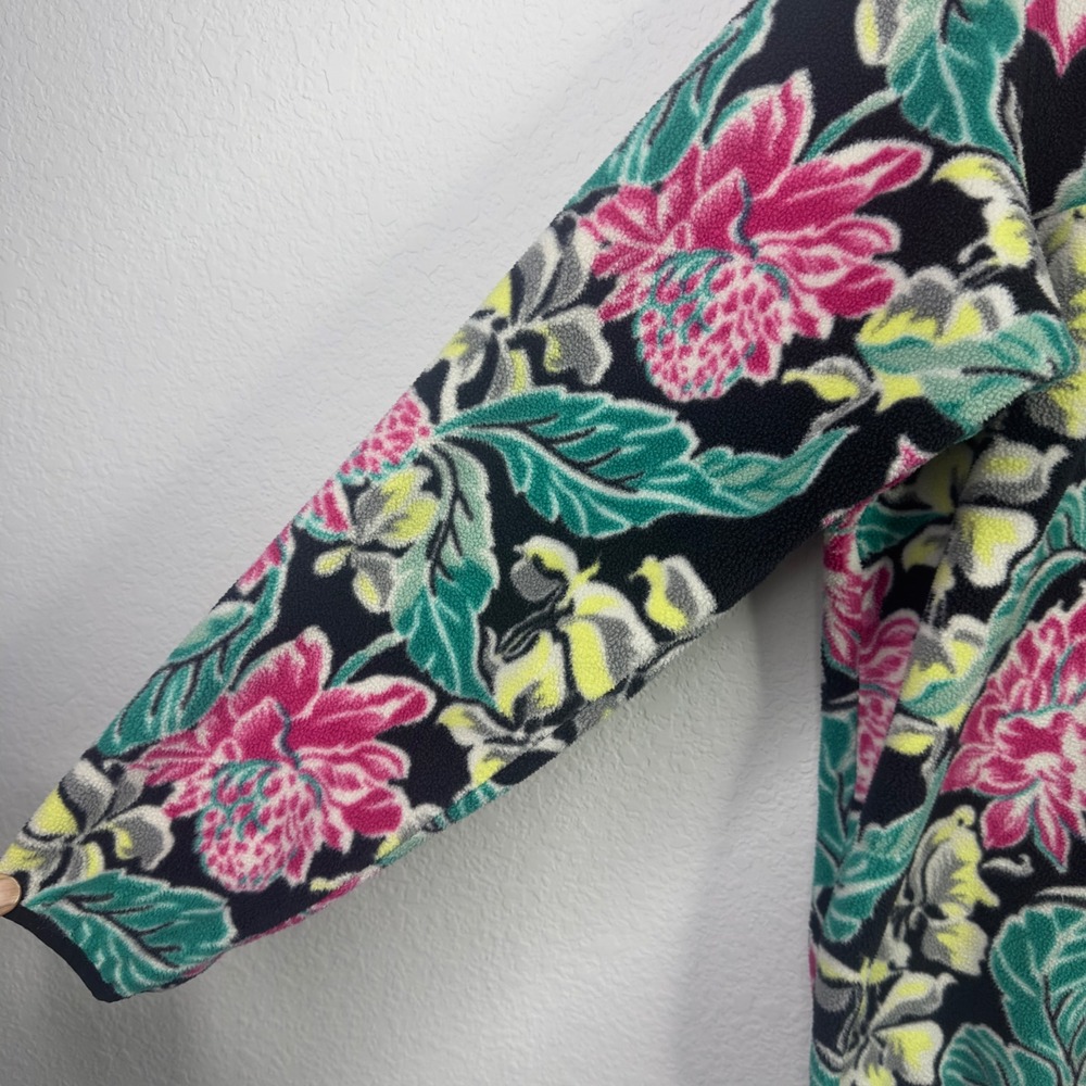 Patagonia Synchilla Snap-T Floral Fleece Pullover Womens XL Gorpcore Cottagecore - Picture 5 of 10
